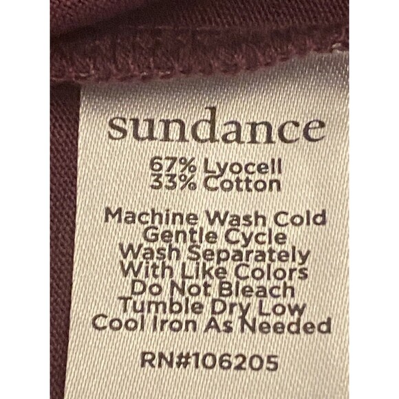 F. Sundance Top M Red Blouse Long Sleeve V Neck High Low NWT $78 - Picture 10 of 11